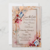 Diamant und rubinische Hochzeit Save The Date (Vorderseite)