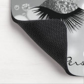Diamant und Silber Glitzer Augen Mousepad (Ecke)
