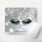 Diamant und Silber Glitzer Augen Mousepad (Mit Mouse)