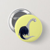 Diamant-und Smaragd-Dinosaurier Button (Vorne & Hinten)