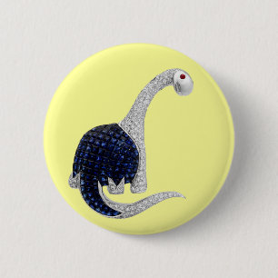 Diamant-und Smaragd-Dinosaurier Button