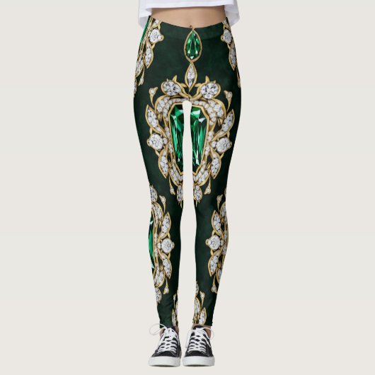 Diamant- und Smaragd-Leggings Leggings (Vorderseite)