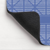 Diamant und Streifen Muster Navy/Blue Individuelle Mousepad (Ecke)