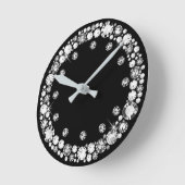 Diamant-Unendlichkeit Runde Wanduhr (Winkel)