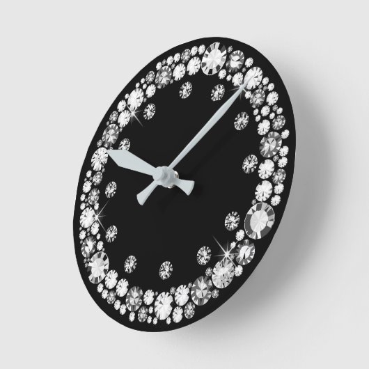 Diamant-Unendlichkeit Runde Wanduhr (Winkel)