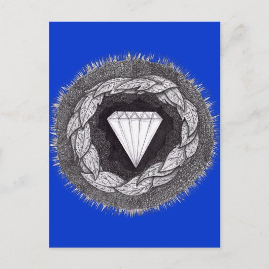 Diamant unter großem Druck geformt Postkarte (Vorderseite)