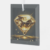 Diamant-verkrustetes Gem Ornament Aus Glas (Vorderseite links)