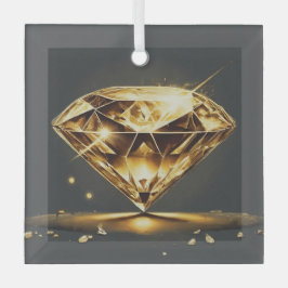 Diamant-verkrustetes Gem Ornament Aus Glas