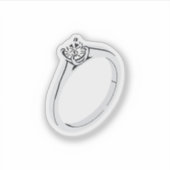 Diamant-Verlobung Aufkleber (Vorderseite)