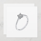 Diamant-Verlobung Einladung (Vorne/Hinten)