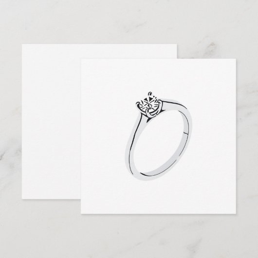 Diamant-Verlobung Einladung (Vorne/Hinten)