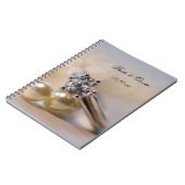 Diamant Verlobung Ring and Pearls Wedding Notizblock (Linke Seite)