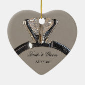 Diamant Verlobung Ring auf Grau Keramikornament (Hinten)