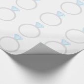 Diamant-Verlobungs-Ring Geschenkpapier (Ecke)