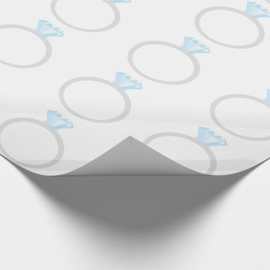 Diamant-Verlobungs-Ring Geschenkpapier (Ecke)