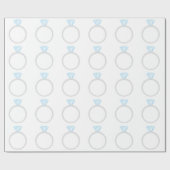 Diamant-Verlobungs-Ring Geschenkpapier (Flach)