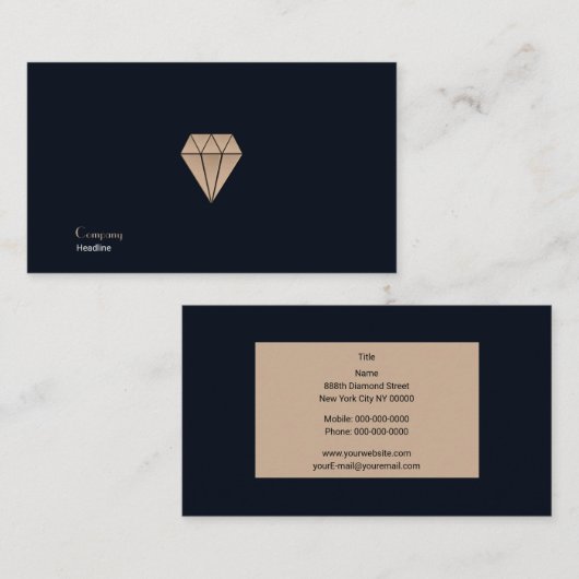 Diamant Visitenkarte (Vorne/Hinten)