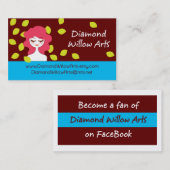 Diamant-Weide-Kunst-Visitenkarten Visitenkarte (Vorne/Hinten)