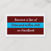 Diamant-Weide-Kunst-Visitenkarten Visitenkarte (Rückseite)