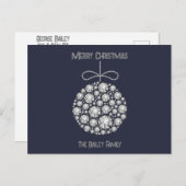 Diamant Weihnachtsschmuck Holiday Postcard Feiertagspostkarte (Vorne/Hinten)