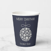 Diamant Weihnachtsschmuck Pappbecher (Rückseite)