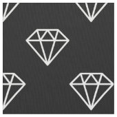 Diamant - weiß auf schwarz stoff (Nahaufnahme)