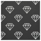 Diamant - weiß auf schwarz stoff (Muster)