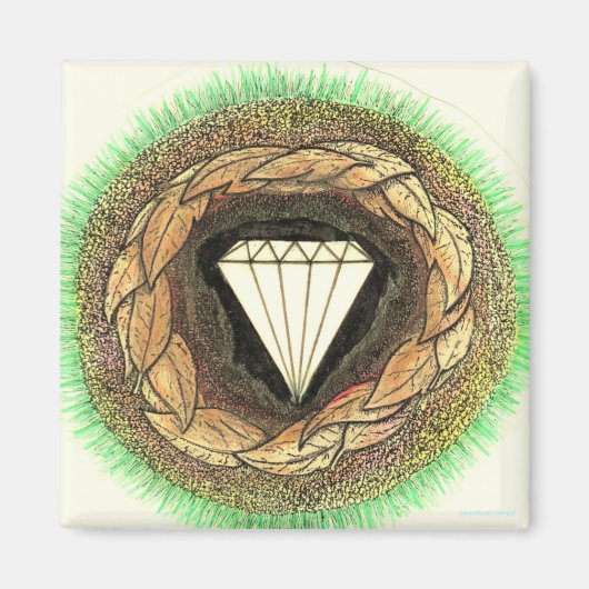 Diamant wird unter großem Druck geformt Magnet (Vorne)