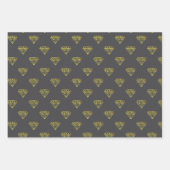 Diamant Wrapping Paper Flat Sheet Set 3 Geschenkpapier Set (Vorderseite)
