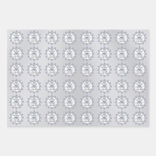 Diamant Wrapping Paper. JEDES JAHR ODER JAHR Geschenkpapier Set (Vorderseite)