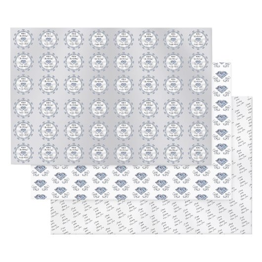 Diamant Wrapping Paper. JEDES JAHR ODER JAHR Geschenkpapier Set