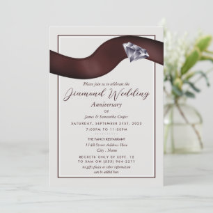 Diamantband, 60. Hochzeitstag Einladung