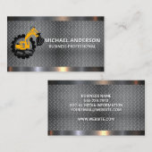 Diamantbeschichteter Stahl | Baumaschinen Visitenkarte (Vorne/Hinten)