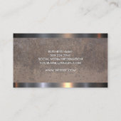 Diamantbeschichteter Stahl | Hintergrund Visitenkarte (Rückseite)