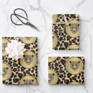 Diamantbeschnittener Jaguar Geschenkpapier Set
