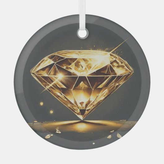 Diamantbesprüht Ornament Aus Glas (Vorderseite)