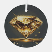 Diamantbesprüht Ornament Aus Glas (Rückseite)