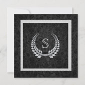 Diamantdesign auf Damaske Einladung (Vorderseite)