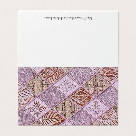 Diamantdesigns in Pinks-Karte (Außenseite Aufgefaltet)