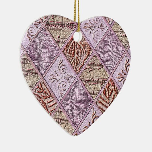 Diamantdesigns in Pinks Keramik Ornament (Rechts)