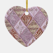 Diamantdesigns in Pinks Keramik Ornament (Vorne)