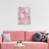 Diamantdesigns in Pinks Leinwanddruck (Insitu (Wohnzimmer))