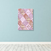 Diamantdesigns in Pinks Leinwanddruck (Insitu (Holzboden))
