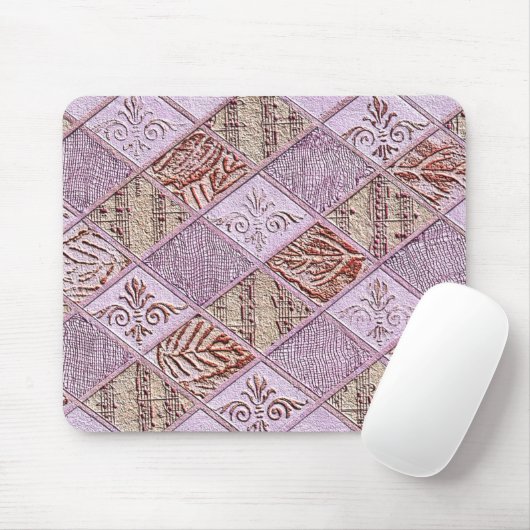 Diamantdesigns in Pinks Mousepad (Mit Mouse)