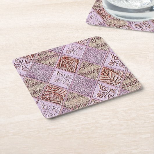 Diamantdesigns in Pinks Rechteckiger Pappuntersetzer (angewinkelt)