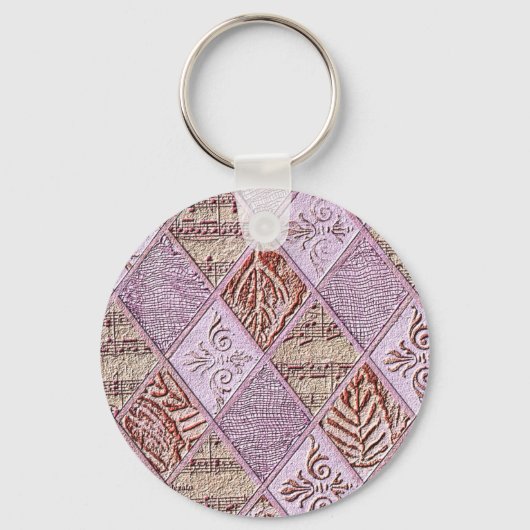 Diamantdesigns in Pinks Schlüsselanhänger (Vorderseite)