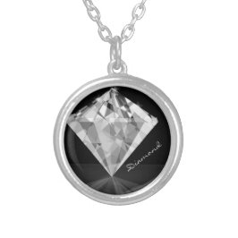 Diamantdruck Versilberte Kette