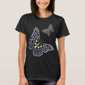 Diamante de imitación Butterflys Diamant-Frauen T-Shirt (Vorderseite)