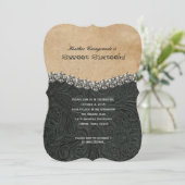 Diamante de imitación-Cowgirl-Schwarz-16. Einladung (Stehend Vorderseite)