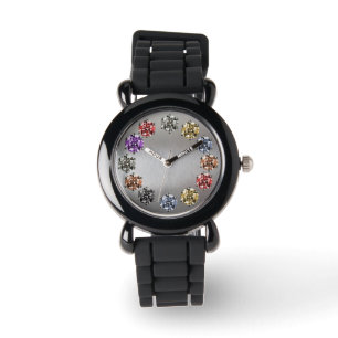 Diamante de imitación-Edelstein-Art-Zauber-Mädch Armbanduhr